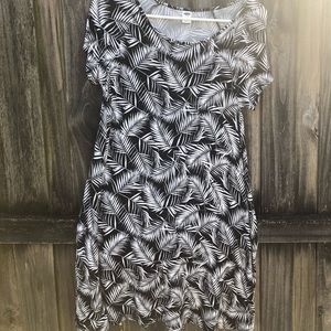 SOLD-Patterned Black and White Dress